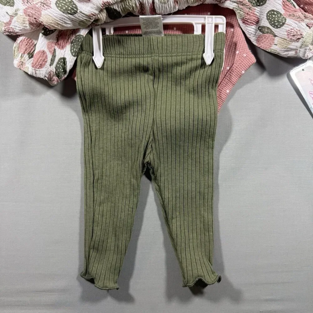 NWT Little Lass BabyGirls Size 0-3m Floral Outfit 3 Piece Set With Accessory - Picture 3 of 6
